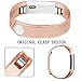 Tobfit 2Pcs Fitbit Alta Bands/Fitbit Alta HR Bands for Women and Men, Smooth TPU Classic Accessory Band Wristband for Fitbit Alta/Fitbit Alta HR, Small, Gold+Rose Gold