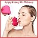 BEAKEY 5+1 Pcs Makeup Sponge & Pocket Makeup Mirror, Multi-Colored Foundation Blending Sponges Gourd-Shaped, for Applying Liquid Foundation, Cream, Powder