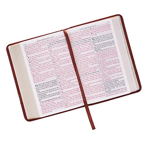 KJV Holy Bible, Compact Large Print Faux Leather Red Letter Edition
