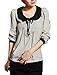 Allegra K Women's Long Sleeves Allover Dots Print Peter Pan Collar Top