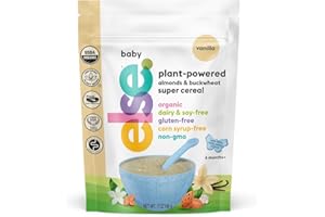 Else Nutrition Baby Cereal Stage 1 for 6 months+, Plant Protein, Organic, Whole foods, Vitamins and Minerals (Vanilla, 1 Pack)