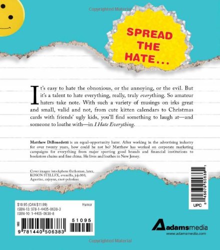 I Hate Everything Dibenedetti Matthew Amazon Com Books