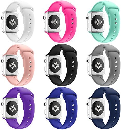 GUIGONG Soft Silicone Sport Style Replacement Band Iwatch Strap for Apple Wrist Watch Series 1 Series 2 Series 3