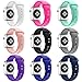 Apple Watch 38MM Band, HuanlongTM New Soft Silicone Sport Style Replacement Iwatch Strap for Apple Wrist Watch (9 colors/bundle 38mm S/M)