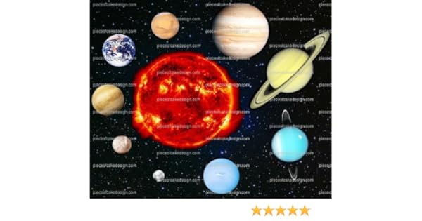 8 Solar System Planets Birthday Edible Cakecupcake Topper D9495