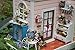 Flever Dollhouse Miniature DIY House Kit Creative Room with Furniture for Romantic Valentine's Gift(Sandy's Happy Hour)