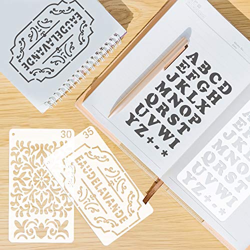 36 PCS Journal Stencil Plastic Planner Set for Journal Notebook Diary