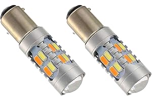 BlyilyB 1157 BAY15D 1157A 2357A 7528 High Power 5630 LED Dual Color Switchback Super Bright Turn Signal Parking LED Bulbs 650