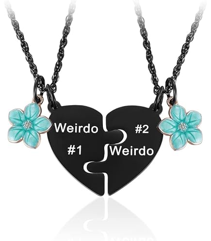 Amazon.com: BFF Necklace for 2 s Weirdo 1 Weirdo 2 Women Matching