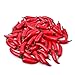 Hagao Fake Pepper, Millet Pepper Simulation Lifelike Hot Chili for Home Kitchen Party Pub Decoration Cabinet Ornament 50 pcs Red