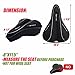 UShake Bike Gel Seat Cushion Cover, Bicycle Saddle Seat Cover for Women and Men in Road Bike Cruiser and Stationary Exercise Bike, Outdoor or Indoor Cycling-BU