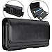 DeBin Leather Black iPhone 11 Pro / Xs / X Cell Phone Holster with Clip On / Magnetic Fastener and Belt Clip Pouch Cover Holder