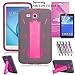 Samsung Galaxy Tab E Lite 7.0 Case, EpicGadget Heavy Duty Rugged Impact Hybrid Case with Build in Kickstand Protection Cover for Galaxy Tab E 7 T113 + Screen Protector + Pen (Gray/Pink)