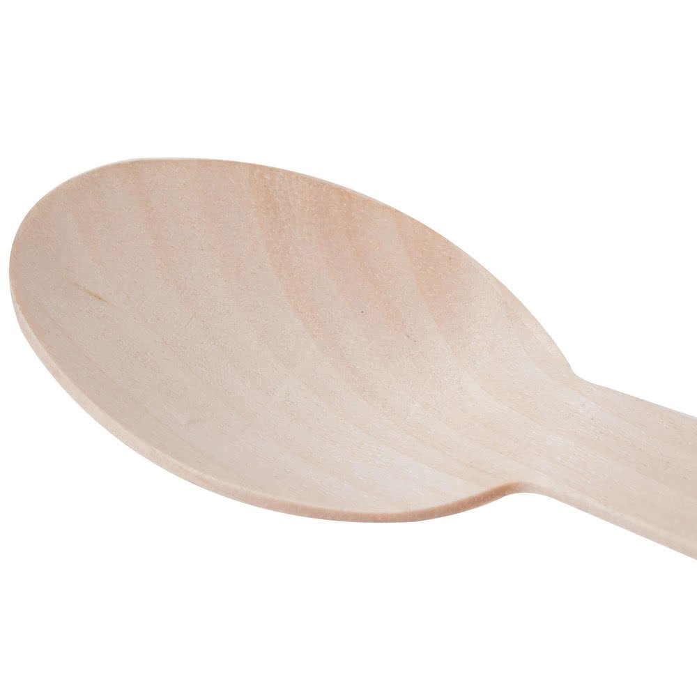 Perfect Stix Green Spoon 110 Birchwood Compostable Cutlery Taster Spoon with Concave, 4-1/2" Length (Pack of 100): Industrial & Scientific