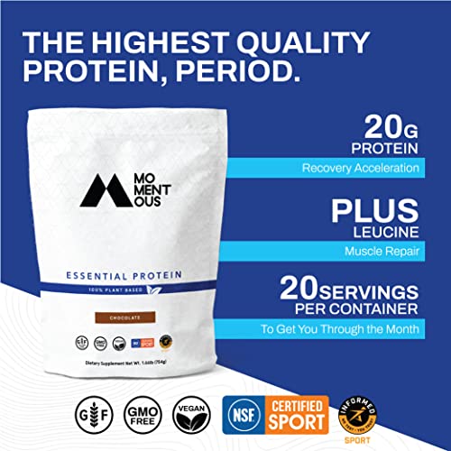 Momentous Essential PlantBased Pea and Rice Protein Powder, Vegan