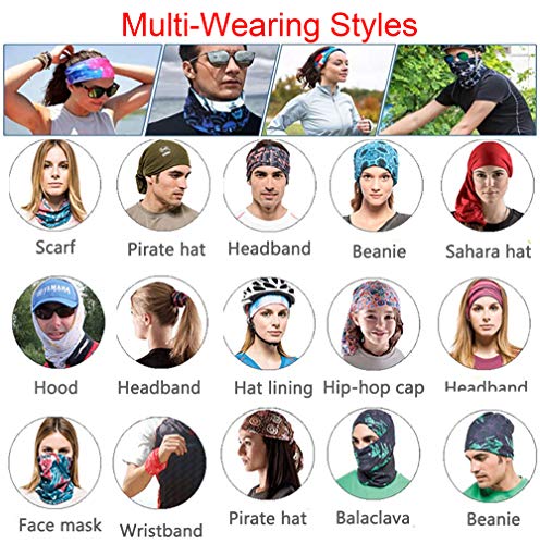 Headwear Bandana for Rave Face Mask Dust Wind,Neck Gaiter,Tube Mask,Face Scarf