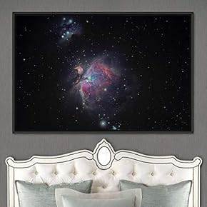 signwin Framed Canvas Wall Art Galaxy Stars Aerial...