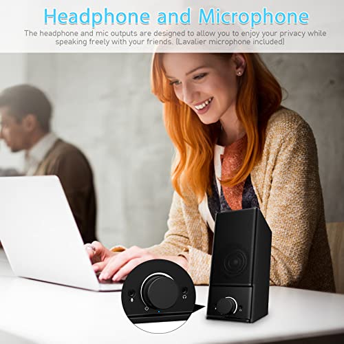 Computer Speakers, Dual 5W USB Desktop Speaker with Volume Control