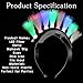 Fun Central LED Light Up Fiber Optic Mohawk Wig Headband for Women & Men
