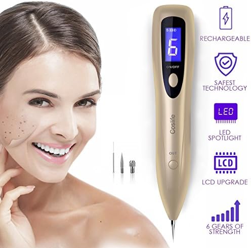 Dot mole Removal Pen, Eraser Plasma Pen Spot Mole, Tattoo Removal Pen For Skin Tag, Nevus Freckles Dark Spot, Birth Mark, Skin Pigmentation, Age Spots, USB