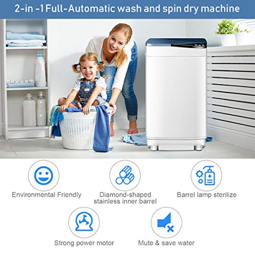 SAFEPLUS Portable Clothes Washing Machines,Automatic Small Washer and