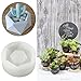 Jeteven Flower Pot Silicone Rubber Molds Candle Soap Bottle Mold Handmade Craft Mold DIY Garden Planter Vase Ashtray Mould Tool 8.5 x 8.5 x 3.8cm Round Diamond