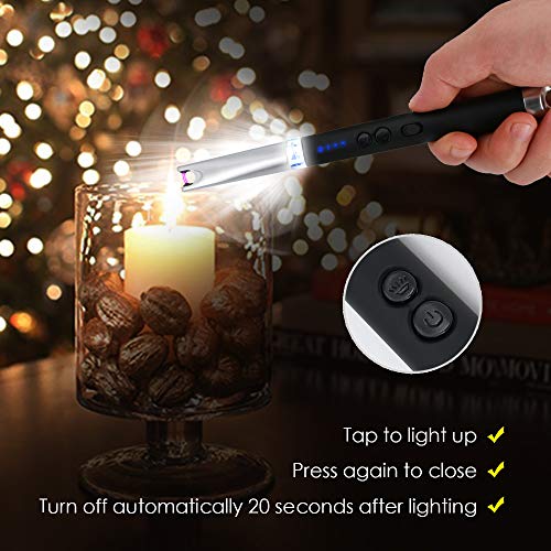 Candle Lighter, Aibrisk Upgraded Electric Rechargeable Arc USB Lighter