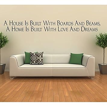 Azutura Ein Haus Ist Gebaut Wandtattoo Zuhause Quote Wand Sticker