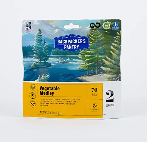 Backpacker's Pantry Vegetable Medley, 2 Servings Per Pouch (6 Count), Freeze Dried Food, 13 Grams of Protein, Vegetarian - Thumbnail 2