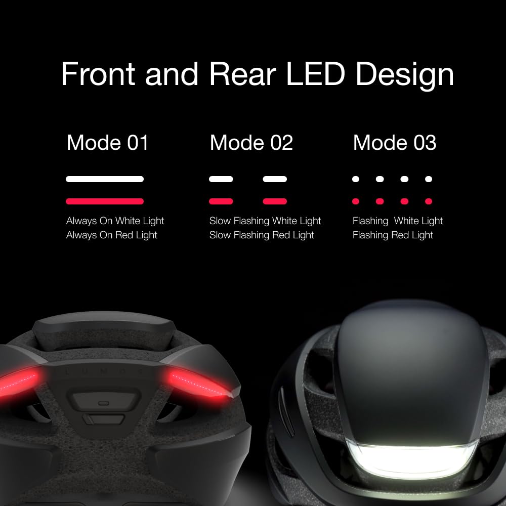 Lumos Ultra Smart-Helm | Fahrradhelm | Vorder- und Rücklicht (LED) | Blinker | Bremslichter | Bluetooth-Verbindung | Erwachsene: Herren, Damen (Charcoal Black, Größe: M-L) 2