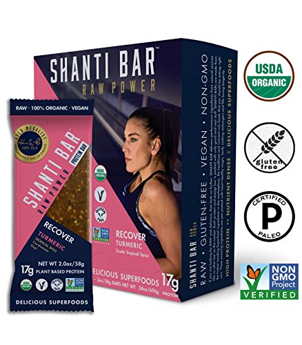 Shanti bar organic protein bar, recover turmeric tropic…