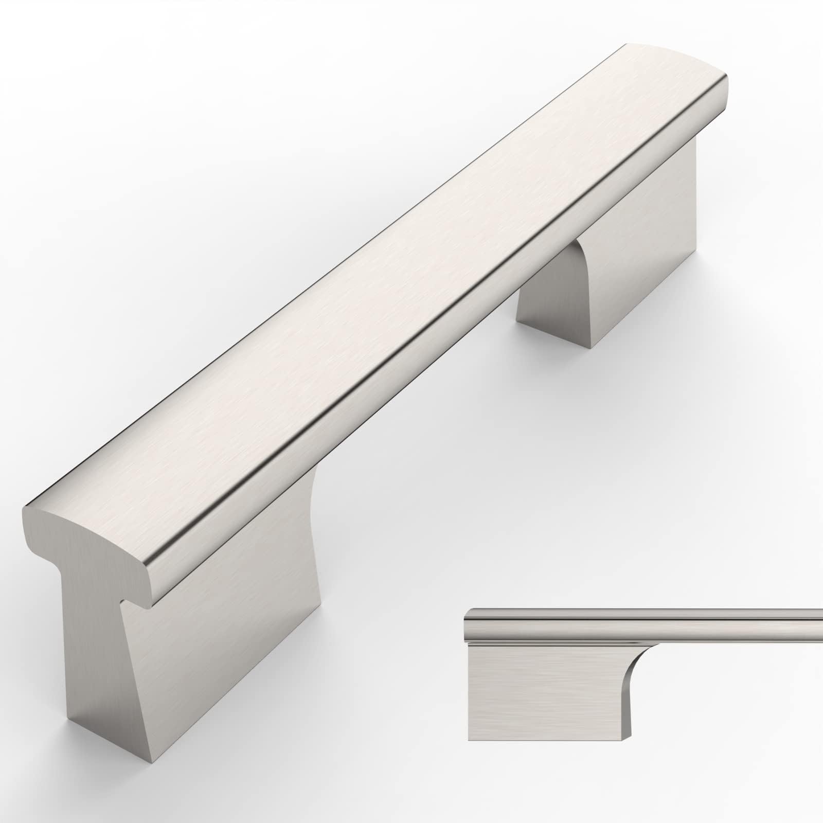 Amerdeco 20 Pack Brushed Satin Nickel Cabinet Pulls 3 Inch(76MM) Hole Centers Kitchen Cabinet Handles Hardware Kitchen Handles for Cabinets Cupboard Handles Drawer Pulls ZH0026 Image