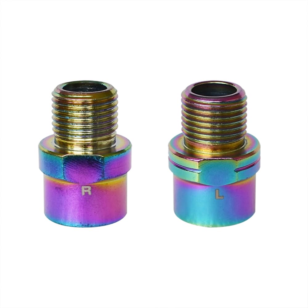 Pirhosigma Bicycle Pedal Extender Bike Pedal Spacer Extension Chromium Molybdenum Steel 9/16 inch For MTB Mountain Road Bike Road Bicycle 1 Pair Colorful