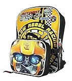 Transformers Bumblebee Boys School Backpack Book Bag Lunch Box SET Kids Autobot