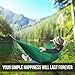 Yes4All Single Lightweight Camping Hammock with Carry Bag – Nylon Parachute Hammock / Lightweight Portable Hammock for Camping, Hiking (Green)