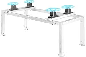 Eastrexon Anti-Vibration Mini Split Stand for 9,000-24,000 BTU Ductless Mini Split Air Conditioner Heat Pump, Adjustable Heavy Duty Mini Split Ground Stand for Outdoor Use, 400LBS Load Capacity