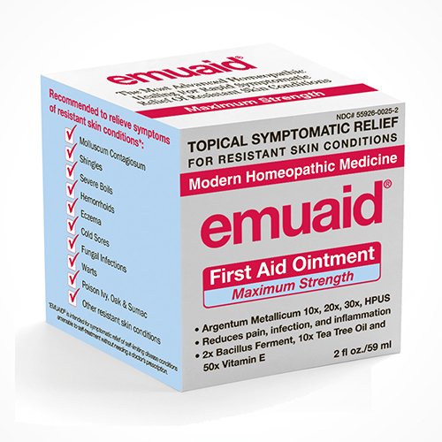 EmuaidMAX First Aid Ointment for irritated skin, 2oz Pack of 2