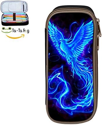 Blue Phoenix Artist Logo Pencil Bag Storage Organizer Stationery Pen Case