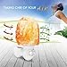 Himalayan Salt Lamp, Elfeland Mini Hand Carved Natural Crystal Salt Lamp Night Light Gift with Cordless Holder for Bedroom, Stair, Porch (Natural Shape)