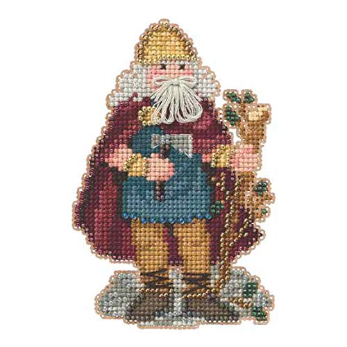 Wales Santa Celtic Santas Counted Cross Stitch Kit-3x4.75 14 Count