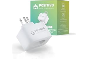 Smart Plug Wi-Fi 10A/1000W, Positivo Casa Inteligente, Ligue ou Desligue seus Eletrodomésticos Através do Celular, Compatível com Alexa
