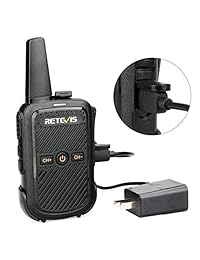 Retevis RT15 Walkie Talkies Recargable pequeño UHF Bloqueo de 16 canales VOX Encriptación de voz Seguridad Mini radios de 2 vías Walkie Talkies para adultos (paquete de 20)