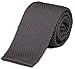 Tigre Amore Men's Skinny Knit Tie Solid Grey