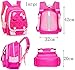 Efree Cute Cat Face Bow Diamond Bling Waterproof Pink School Backpack Girls Book Bag (Large, Rose)