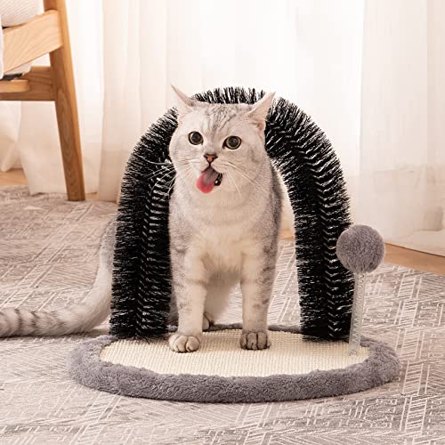 Cat Arch Self Groomer Sisal Cat Scratcher Pad with Cat Hair