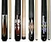 Iszy Billiards Pool Stick Set of 4-2-Piece Cue Sticks Made from Hardwood Canadian Maple Wood in 4 Billiards Accessories﻿, 58 