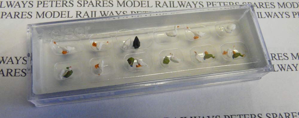 Preiser 1/87 Ème Priser 1/87th – PR14167 – Model Railways – Ducks Geese Swans
