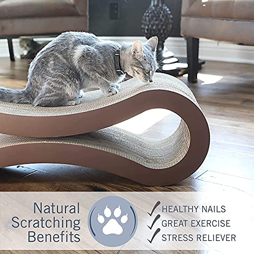 Skade Ultimate Cat Scratcher Lounge, Premium Extra Large Cat Scratching Post, ardboard Cat Scratchers, Reversible Cat Scratching Pad, Cat Corrugated Scratching Bed