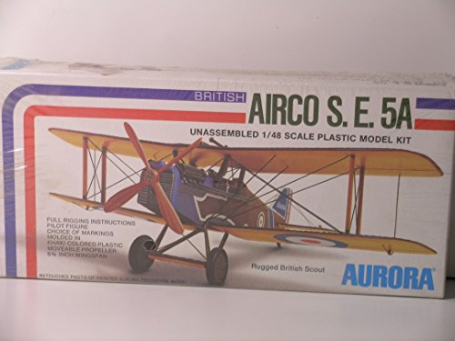 Aurora Models---1/48 Scale Classic British WW I Airco S.E. 5A---Plastic Model Kit