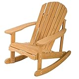 Outdoor Garden Rocking Rest Adirondack Wood Chair,Furniture Lawn Patio Deck Seat